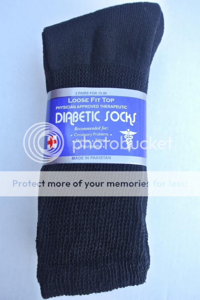 Black CREW Diabetic SOCKS " LOOSE FIT TOP " NEW Size up to 1315 eBay